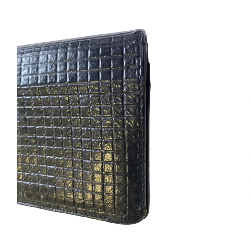 Chanel Micro Chocolate Bar Coco Mark Long Wallet Black Leather - Picture 12 of 13